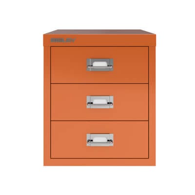Bisley 2 Dr 800mm WIde Side Filing Cabinets In Silver With Laminate Tops And Key 