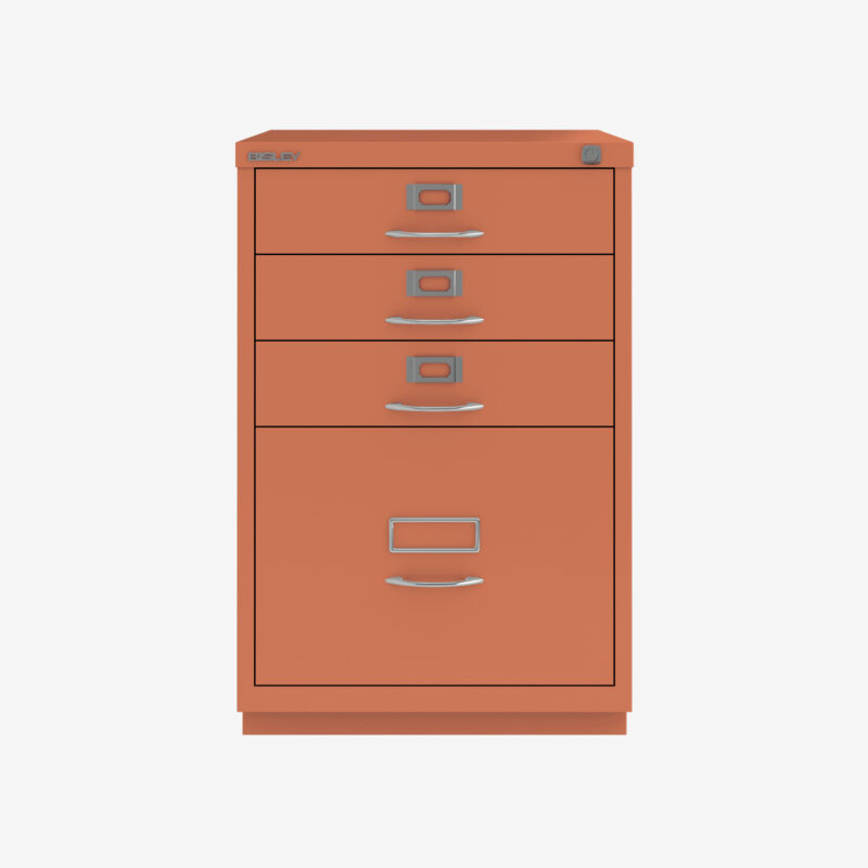 Bisley F Series Filer Combination Drawer in Coral | Classic Bisley Design