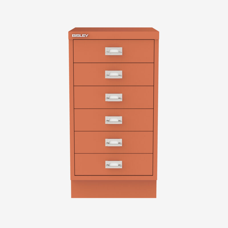 Bisley 6 Drawer Cabinet in Coral | 6 Drawer Filing System | Bisley Shop