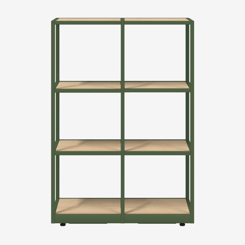 Bisley Outline 3 Tier Steel Shelving Unit in Olive Green | Bisley Shop