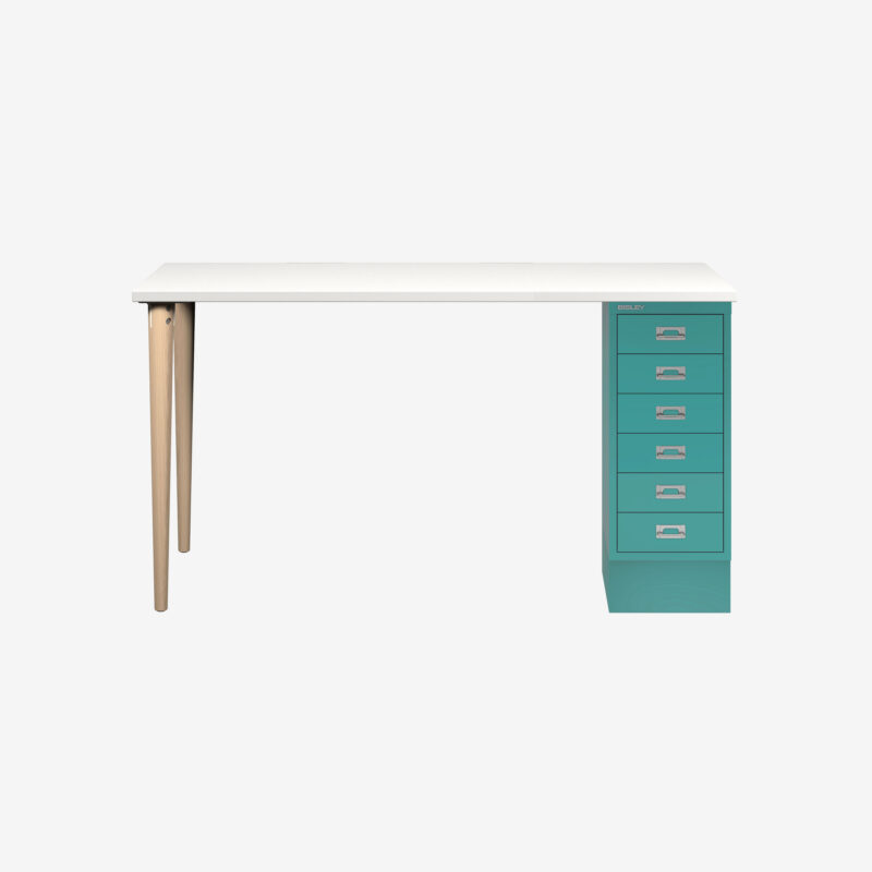 Bisley MultiDesk with Hairpin Legs in Marine Green | Bisley Shop