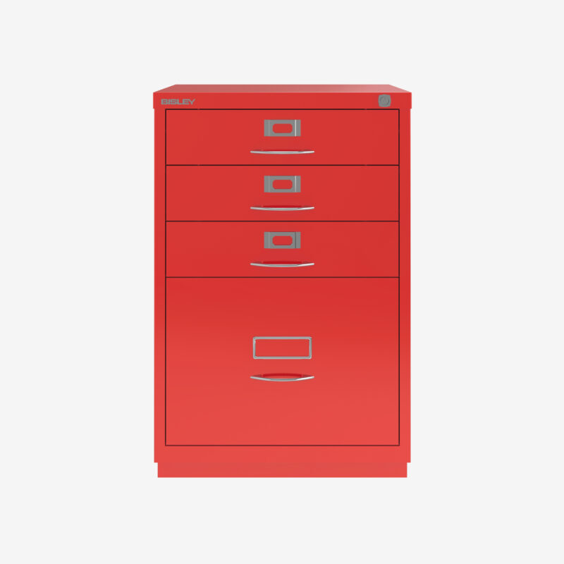 Bisley F Series Filer Combination Drawer in Cardinal Red | Classic Bisley Design